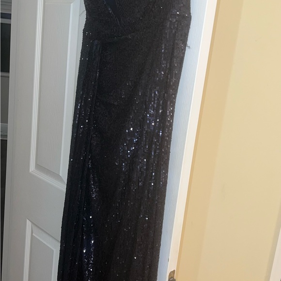Jovani -Midnight Navy Sequin Strapless Gown -Size 8 - Picture 2 of 6
